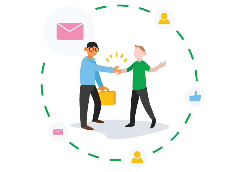 Customer relationship illustration